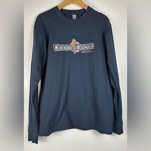 House of Blues Anaheim Long Sleeve T-Shirt Dark Blue Graphic Tee Size M Cotton